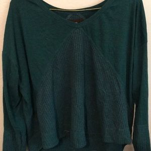 Free people knit top in turquoise (blue/green)